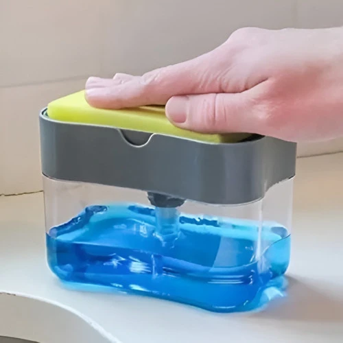 Liquid Soap Dispenser Soap Pump Sponge Caddy Holde...